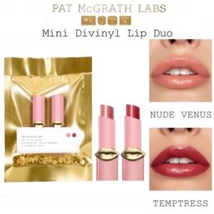 New- Pat McGrath Labs Mini Divinyl Lip Duo Nude Venus & Temptress Lipstick/Gloss